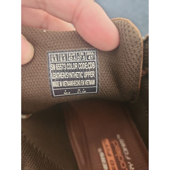 Skechers Men's Relaxed Fit Segment Garnet Dark Brown Leather Boots Size 9.5 - Picture 7 of 10